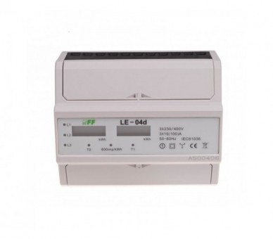 LE-04D Licznik energii elektr. dwutaryfowy LCD F&F