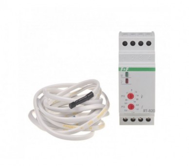 RT-820-24V Regulator temperatury 24V montaz na szynie DIN, styk: 1NO/NC 230V AC F&F