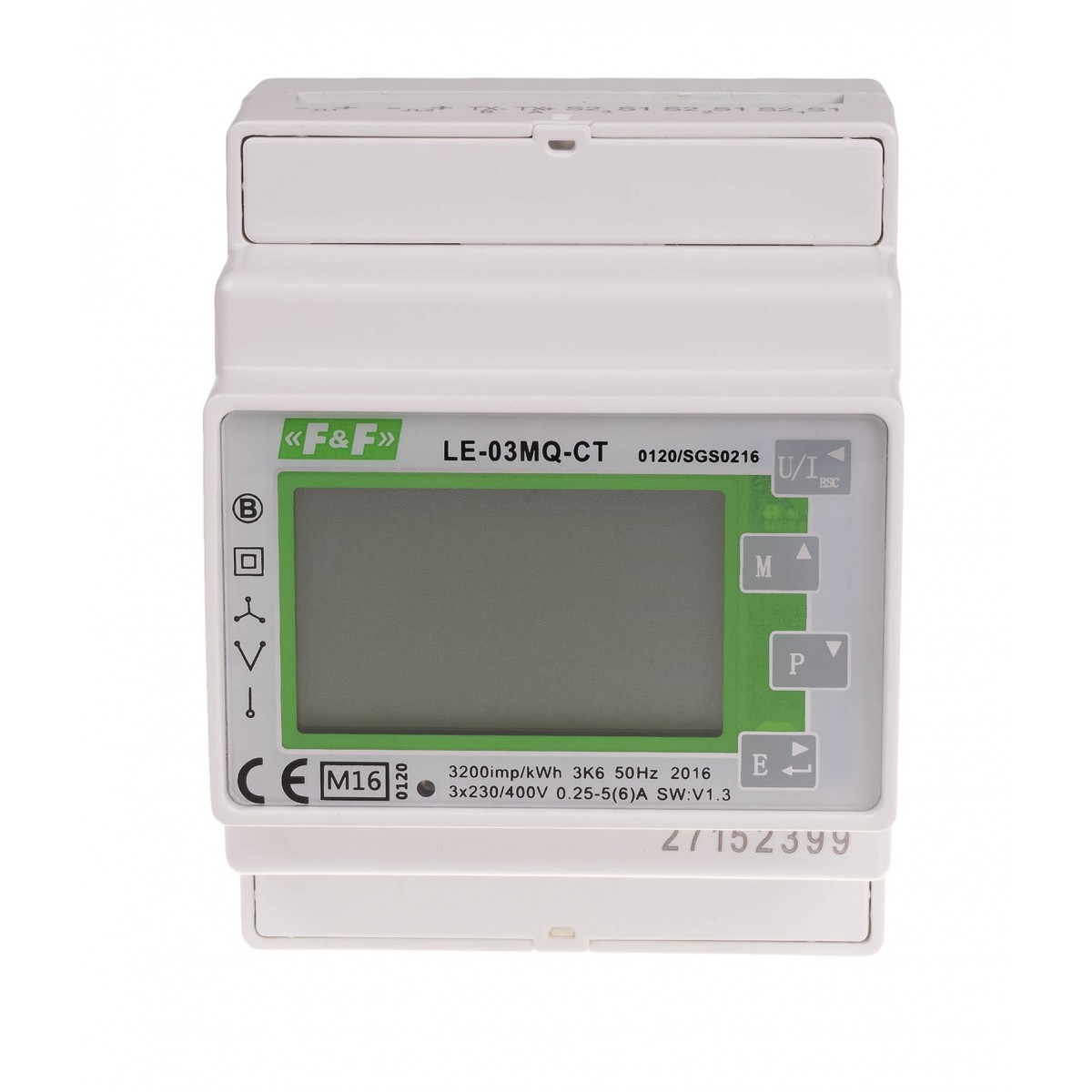 LE-03MQ-CT Trójfazowy dwukierunkowy licznik pośredni,półpośredni, Modbus RTU,100(5)A, MID F&F