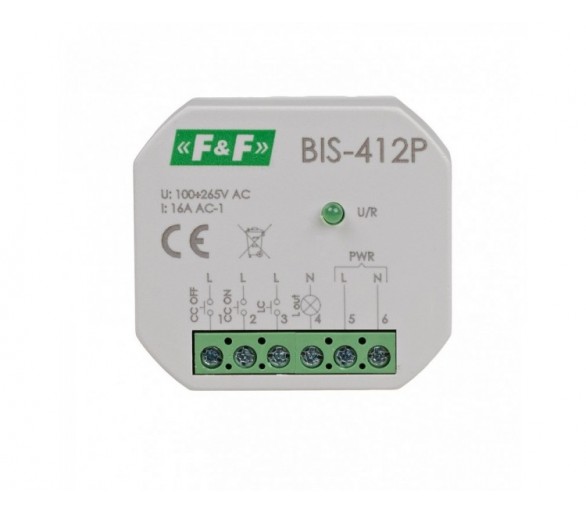 BIS-412P Przekaźnik bistabilny grupowy do montażu podtynkowego F&F