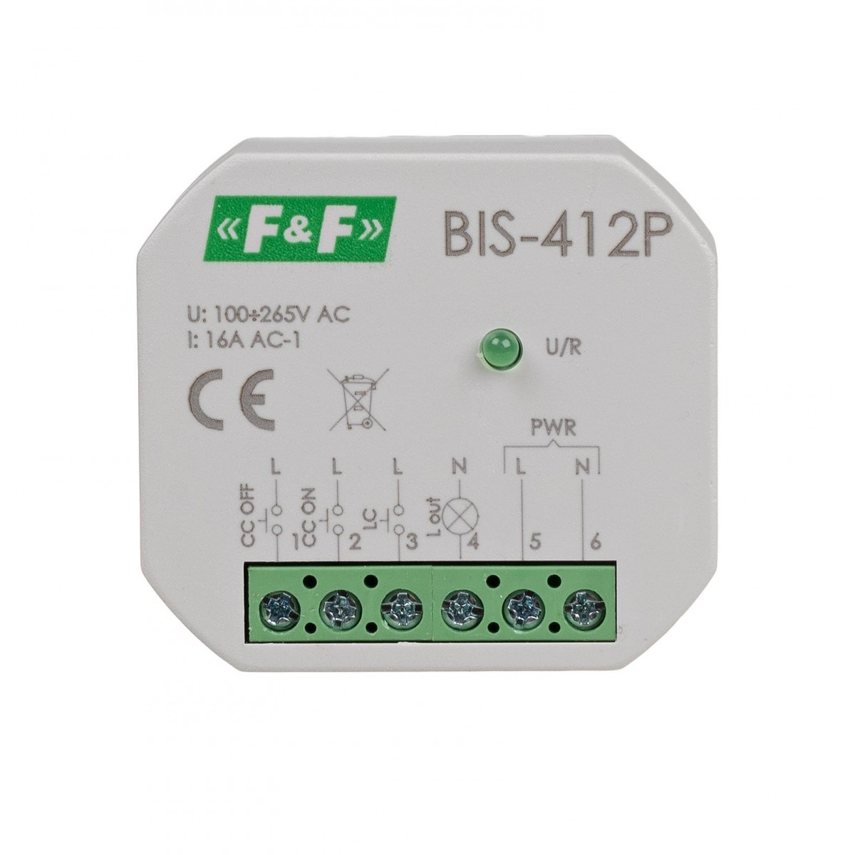 BIS-412P Przekaźnik bistabilny grupowy do montażu podtynkowego F&F