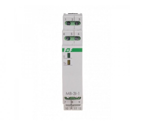 MAX-MB-3I-1-5A przetwornik pomiaru natężenia prądu, trójfazowy, z wyjściem MODBUS RTU F&F