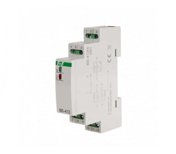BIS-412M Przekaźnik bistabilny grupowy z pamięcią, na szynę DIN, 230V F&F
