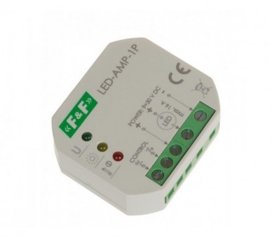 LED-AMP-1P wzmacniacz sygnału zasilającego do oświetlenia LED do puszki podtynkowej F&F