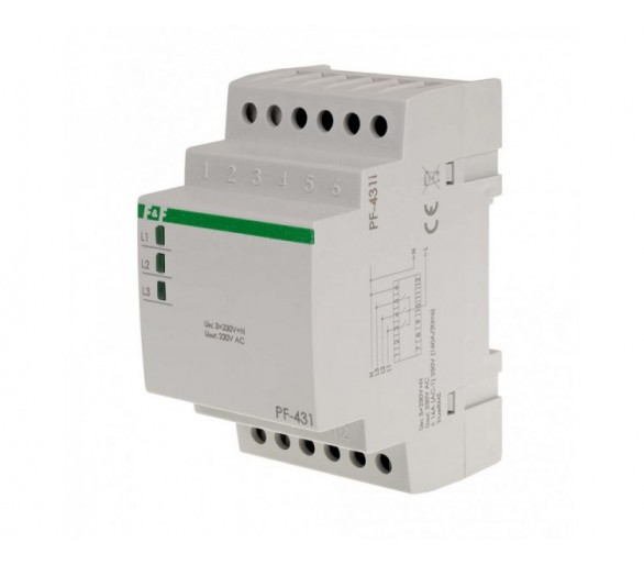 PF-431i automatyczny przełącznik faz z fazą priorytetową, przekaźnik inrush (160A/20ms) F&F