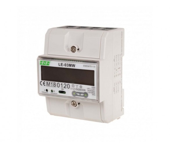 LE-03MW dwutaryfowy licznik energii elektrycznej, 3-fazowy, 2-kierunkowy z Modbus RTU, do pomairu bezpośredniego F&F