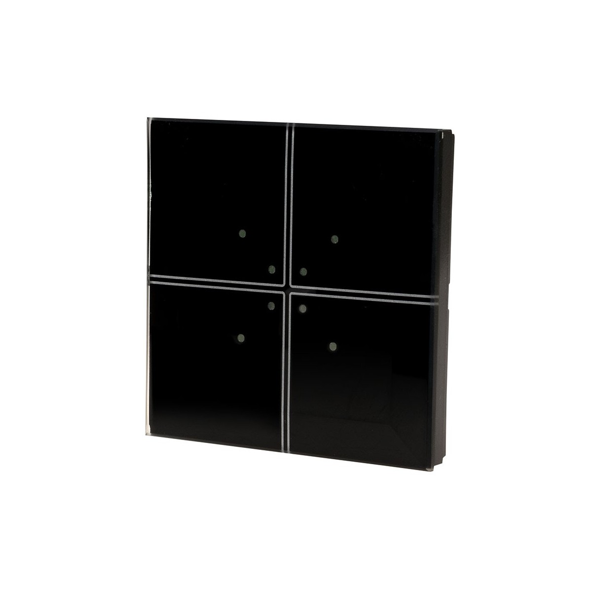 GS4-DC-B Szklany przycisk dotykowy do automatyki domowej dowolnego producenta 24V, czarny F&F GS4-DC-B Szklany przycisk dotykowy do automatyki domowej dowolnego producenta 24V, czarny F&F