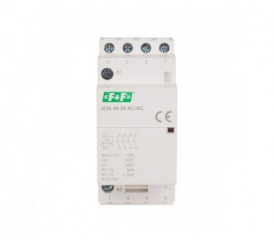 ST25-40-24ACDC Stycznik modułowy, montaż na szynie, styki 4xNO, 25A, 24V DC F&F