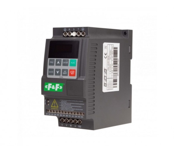 FA-3HS-007 Falownik miniaturowy, trójfazowy, Pmax0,75 kW, Uwe3x400 V AC, Iwe4,3 A, Uwy3x400 V AC, Iwy2,5 A F&F