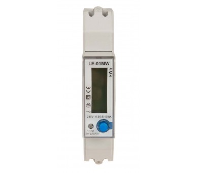 LE-01MW Jednofazowy licznik zużycia energii czynnej, biernej, Modbus RTU, wielotaryfowy F&F