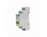 BIS-411BM-LED Przekaźnik bistabilny BIS-411BM-LED z przyciskiem do sterowania ręcznego, pamięcią, montaż na szynie DIN, 230V, z przekaźnikiem inrush 160A/20ms F&F