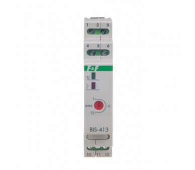 BIS-413-LED Przekaźnik bistabilny z wyłącznikiem czasowym, na szynę DIN, z przekaźnikiem inrush 160A/20ms F&F