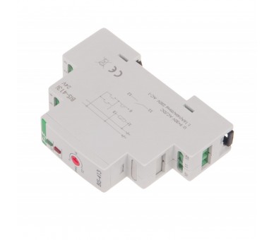 BIS-413-LED-24V Przekaźnik bistabilny z wyłącznikiem czasowym 9-30 V AC/DC, na szynę DIN, z przekaźnikiem inrush 160A/20ms F&F
