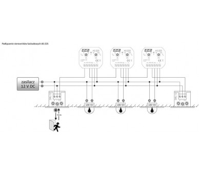 DRL-12 Laserowy czujnik odległości ALUMINIUM czujnik ruchu do sterownia oświetleniem na schodach i korytarzach F&F