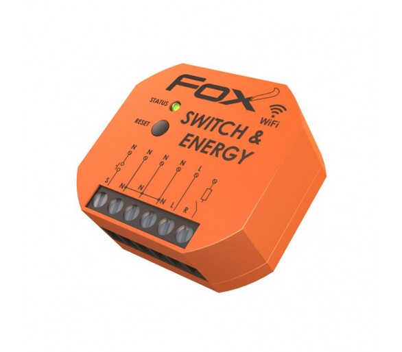 SWITCH & ENERGY pojedynczy przekaźnik 230 V z funkcją monitorowania parametrów sieci