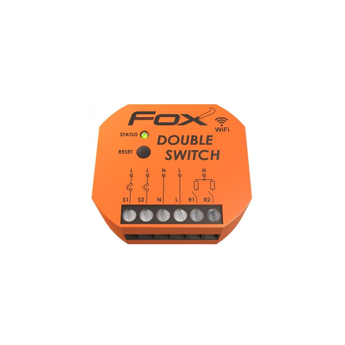 DOUBLE SWITCH dwukanałowy przekaźnik Wi-Fi 230V FOX f&f