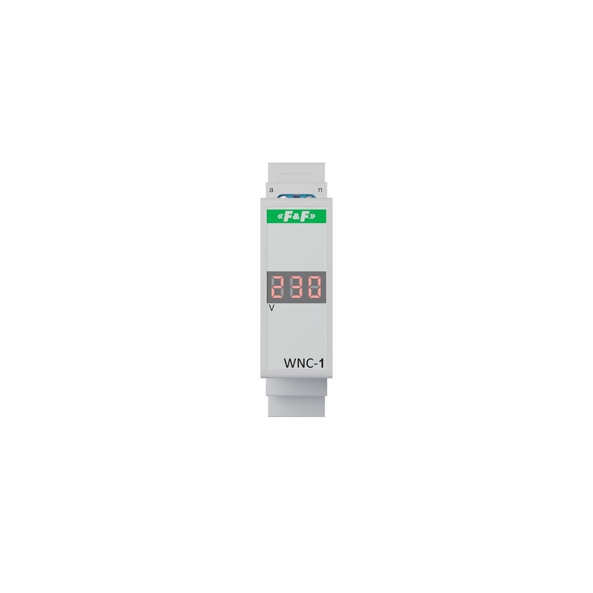 WNC-1 Modułowy wskaźnik napięcia - 1 fazowy, 1x woltomierz 80-500V LCD F&F