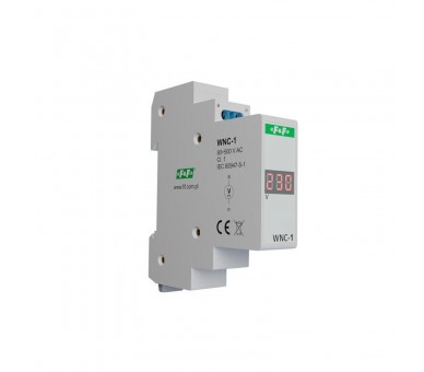 WNC-1 Modułowy wskaźnik napięcia - 1 fazowy, 1x woltomierz 80-500V LCD F&F