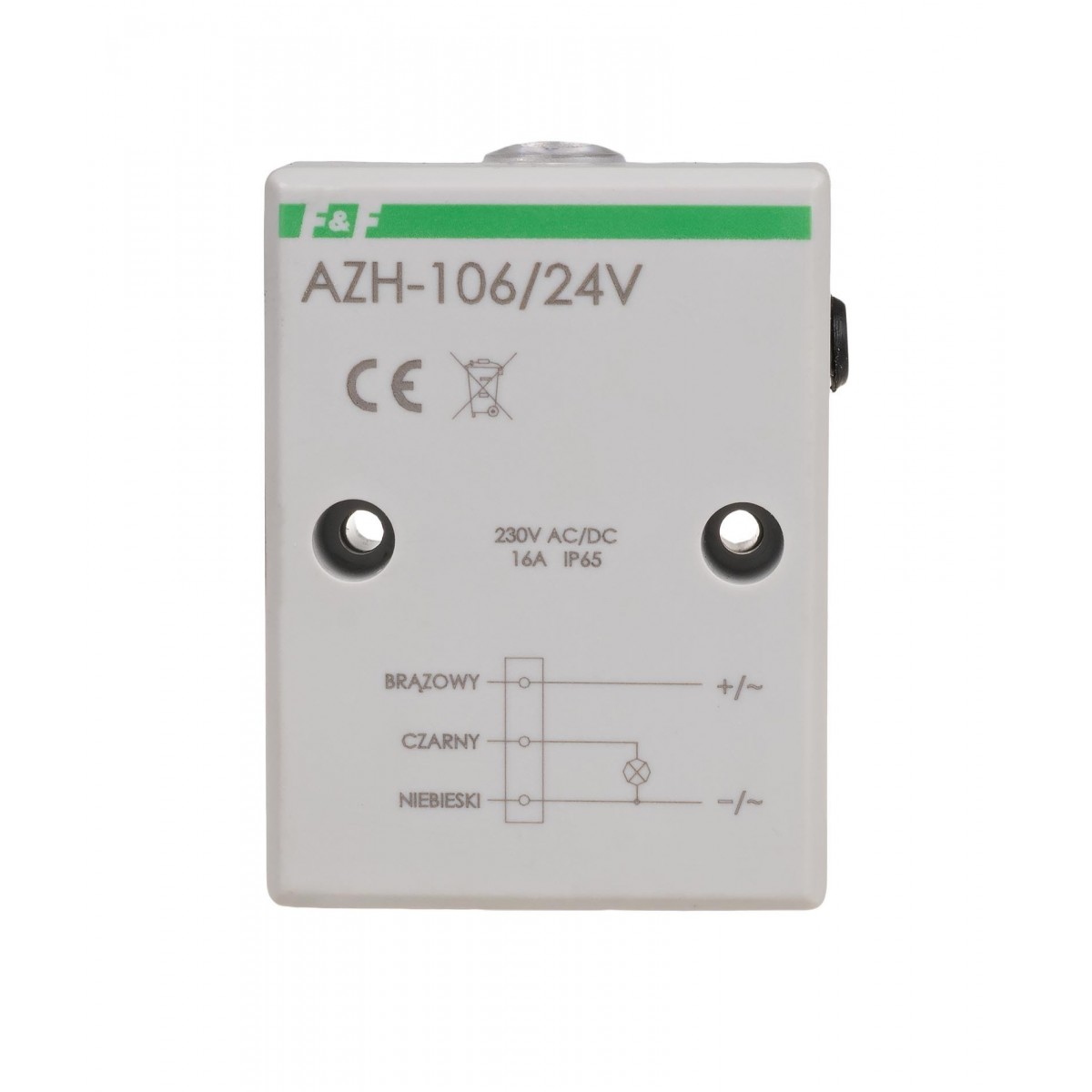 AZH-106-24V Automat zmierzchowy z wewnętrznym czujnikiem światłoczułym, 24V F&F