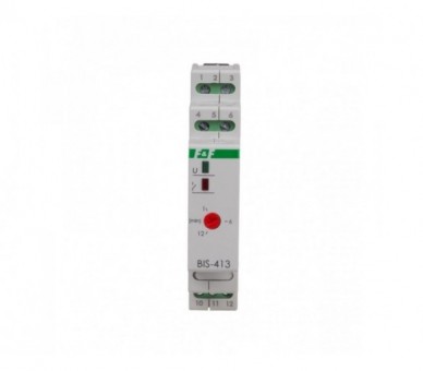 BIS-413M-LED Przekaźnik bistabilny z wyłącznikiem czasowym z pamięcią na szynę DIN, 160A/20ms F&F