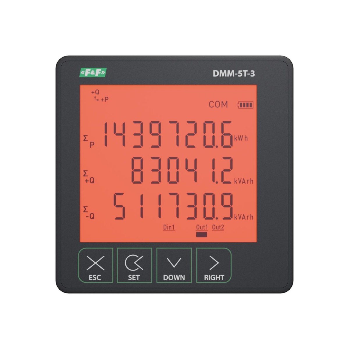 DMM-5T-3 Multimetr panelowy z komunikacją Modbus RTU F&F