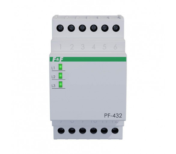 PF-432-TRMS Automatyczny przełącznik faz do współpracy ze stycznikiem z fazą priorytetową F&F