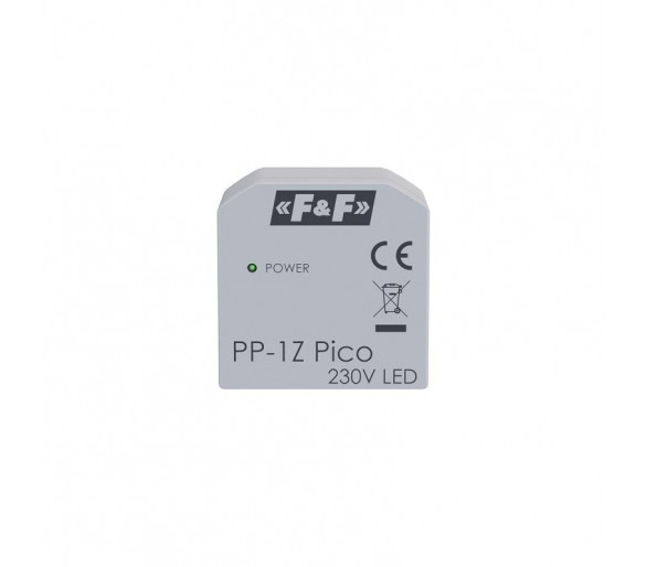 PP-1Z-LED-Pico Miniaturowy przekaźnik elektromagnetyczny, 1Z 16A, montaż podtynkowy,U100-265V AC,styk:1Z 16A (120A/20ms) F&F