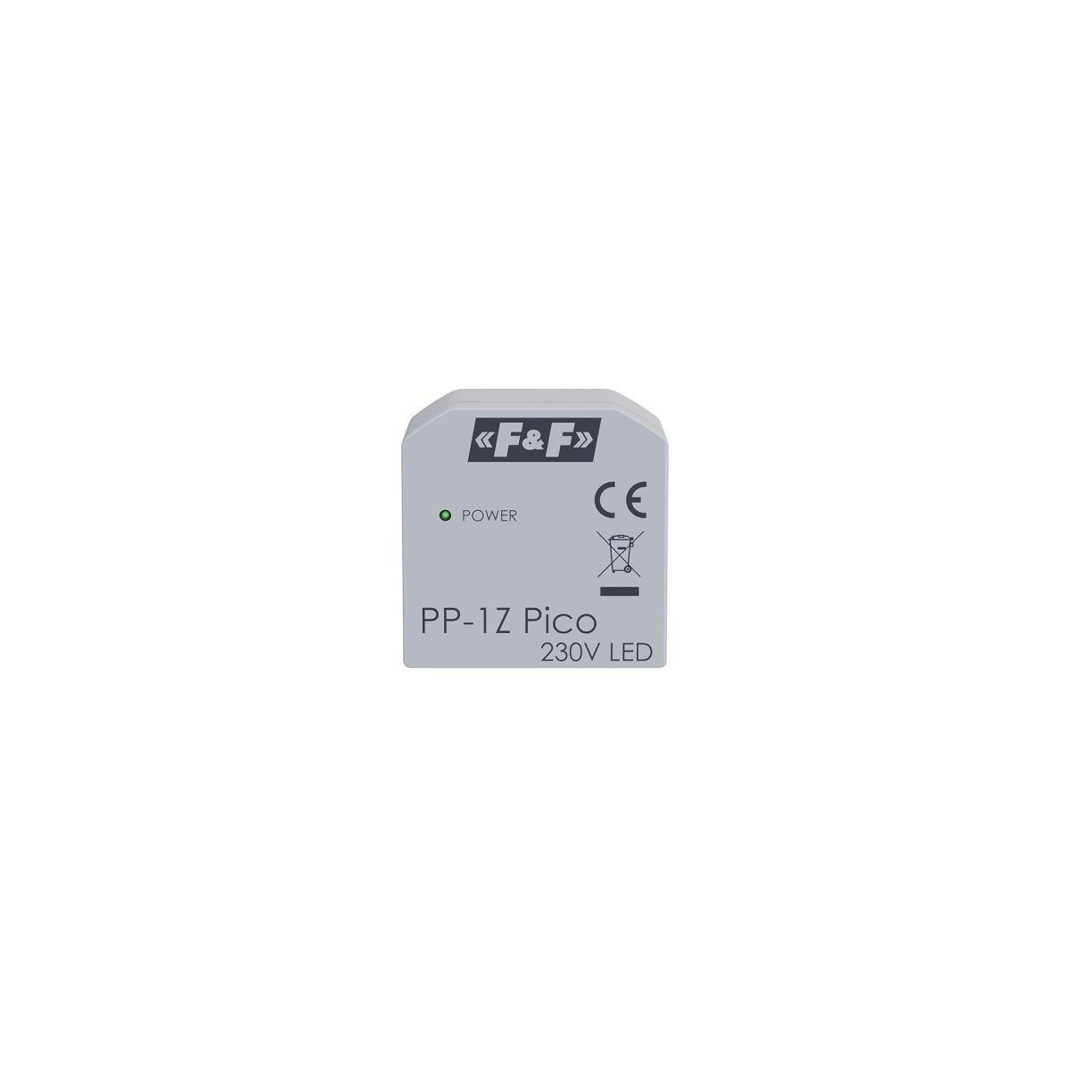 PP-1Z-LED-Pico Miniaturowy przekaźnik elektromagnetyczny, 1Z 16A, montaż podtynkowy,U100-265V AC,styk:1Z 16A (120A/20ms) F&F
