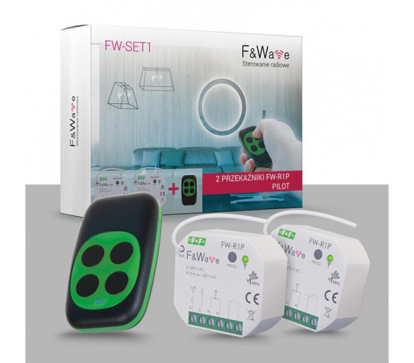 FW-SET1 Zaprogramowany zestaw 2x FW-R1P + FW-KEY F&F