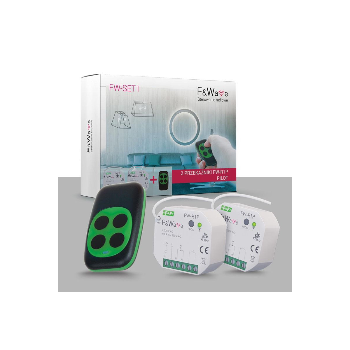 FW-SET1 Zaprogramowany zestaw 2x FW-R1P + FW-KEY F&F