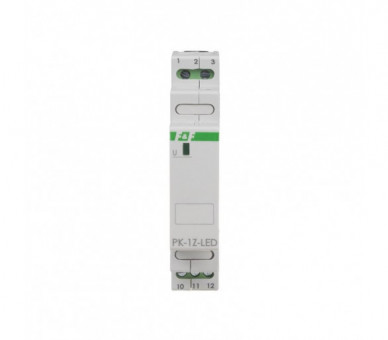 PK-1Z-LED-230V Przekaźnik elektromagnetyczny PK-1P 230 V, styk 1 x NO 16 A, Inrush 120A/20ms F&F