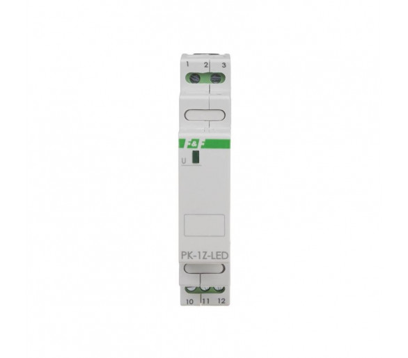 PK-1Z-LED-230V Przekaźnik elektromagnetyczny PK-1P 230 V, styk 1 x NO 16 A, Inrush 120A/20ms F&F