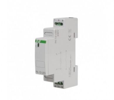 PK-1Z-LED-230V Przekaźnik elektromagnetyczny PK-1P 230 V, styk 1 x NO 16 A, Inrush 120A/20ms F&F