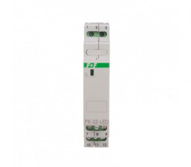PK-2Z-LED-230V Przekaźnik elektromagnetyczny PK-1P 230 V, styk2 x NO 16 A, Inrush 120A/20ms F&F