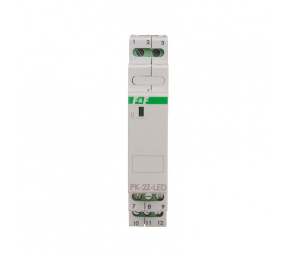 PK-2Z-LED-230V Przekaźnik elektromagnetyczny PK-1P 230 V, styk2 x NO 16 A, Inrush 120A/20ms F&F