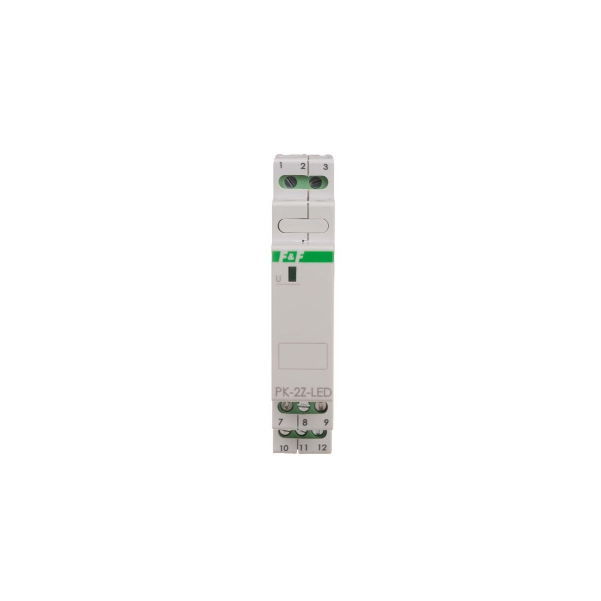 PK-2Z-LED-230V Przekaźnik elektromagnetyczny PK-1P 230 V, styk2 x NO 16 A, Inrush 120A/20ms F&F