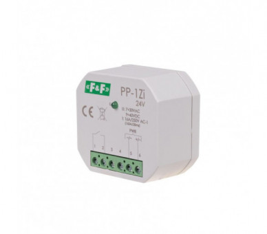 PP-1Z-LED-24V Przekaźnik elektromagnetyczny, 1Z 16A, montaż podtynkowy,U7÷30VAC/9÷40VDC1Z 16A (160A/20ms) F&F