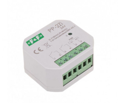 PP-2Z-LED-24V Przekaźnik elektromagnetyczny, 2Z 16A, montaż podtynkowy,U7÷30VAC/9÷40VDC2Z 16A (160A/20ms) F&F