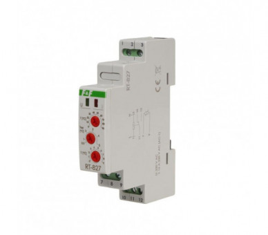 RT-827 Regulator temperatury - zakres 0 do 99st.C, I16A, 1moduł F&F