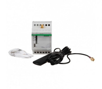 SIMplyMAX-P02-12V Przekaźnik zdalnego sterowania GSM (CLIP) 2xWY, 2xWE sterowanie bramą 12V 2NO/NC montaż na szynie DIN F&F
