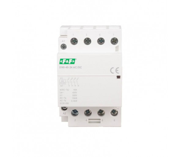 ST40-40-24ACDC Stycznik 40A, 24 V ACDC, styki 4NO F&F