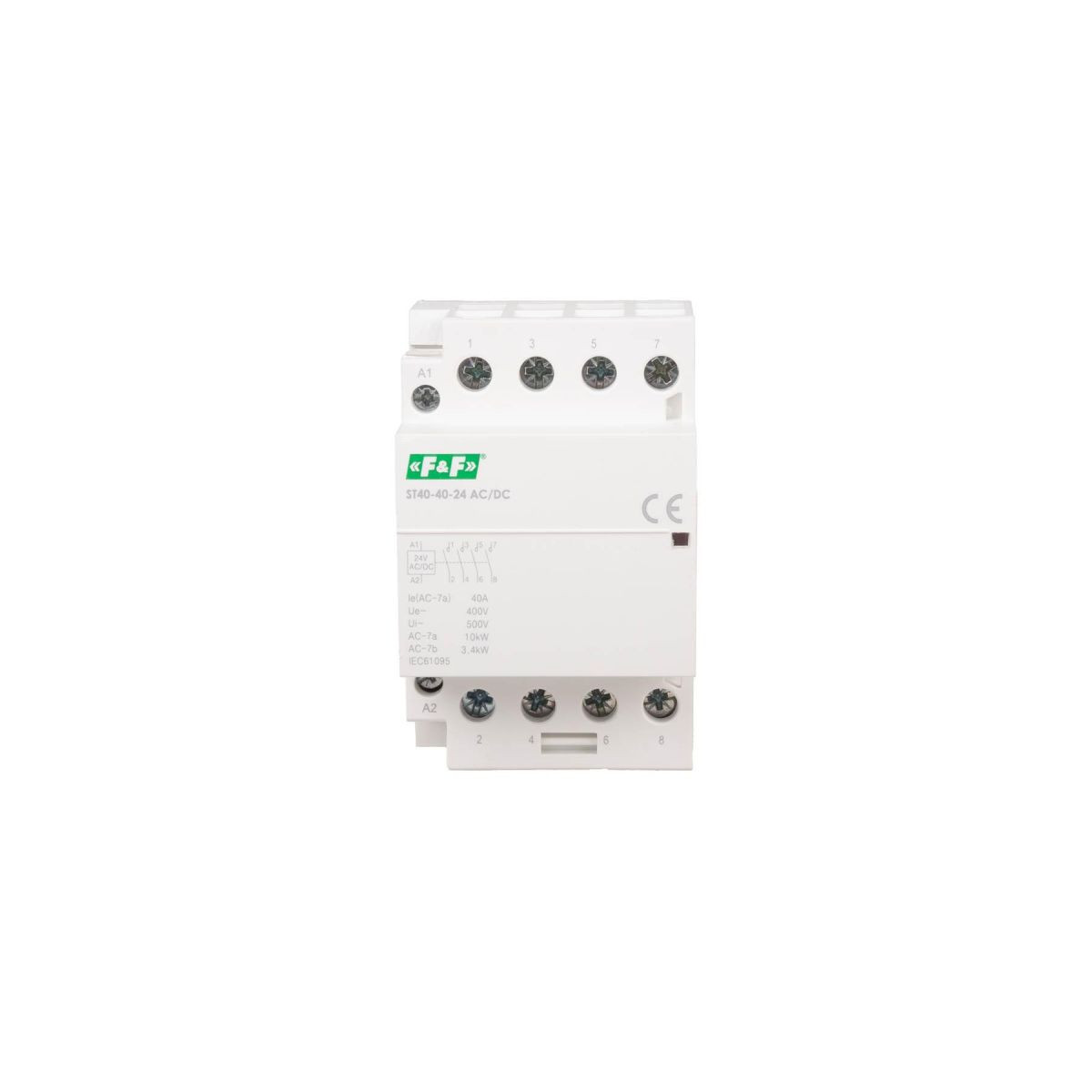 ST40-40-24ACDC Stycznik 40A, 24 V ACDC, styki 4NO F&F