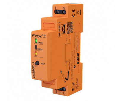 WI-MEF-1-40 Monitor energii elektrycznej JEDNOFAZOWY, WI-FI, FOX ENERGY 1, WI-MEF-1 40A F&F