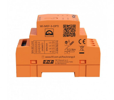 WI-MEF-3-OPTI-40 Monitor energii elektrycznej z wbudowaną anteną wewntrzną WI-FI 3F+N, WI-MEF-3-OPTI-40 F&F