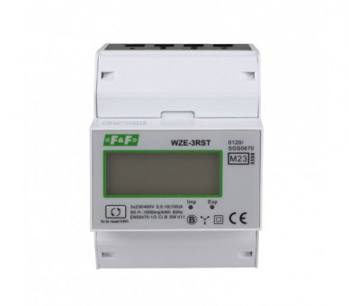 WZE-3RST Trójfazowy licznik zużycia energii, z funkcją RESET F&F