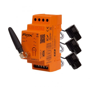 WI-MEF-3-40 Monitor energii elektrycznej WI-FI 3F+N,FOX ENERGY 3, WI-MEF3 40A F&F