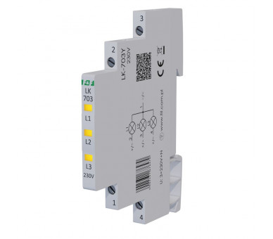 LK-703Y Lampka kontrolna zasilania 1/3S 3xLED ŻÓŁTA F&F