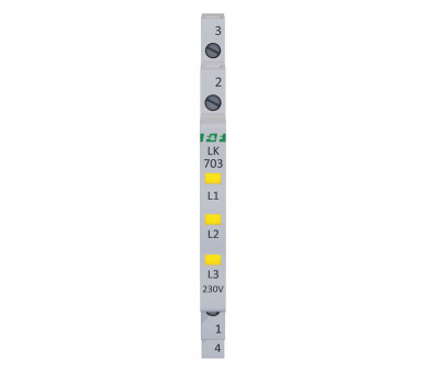 LK-703Y Lampka kontrolna zasilania 1/3S 3xLED ŻÓŁTA F&F