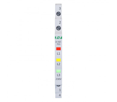 LK-BZ-703K 230 V Lampka kontrolna 1/3S 3xLED CZERWONA/ŻÓŁTA/ZIELONA F&F