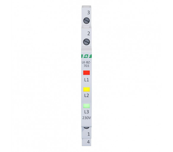 LK-BZ-703K 230 V Lampka kontrolna 1/3S 3xLED CZERWONA/ŻÓŁTA/ZIELONA F&F